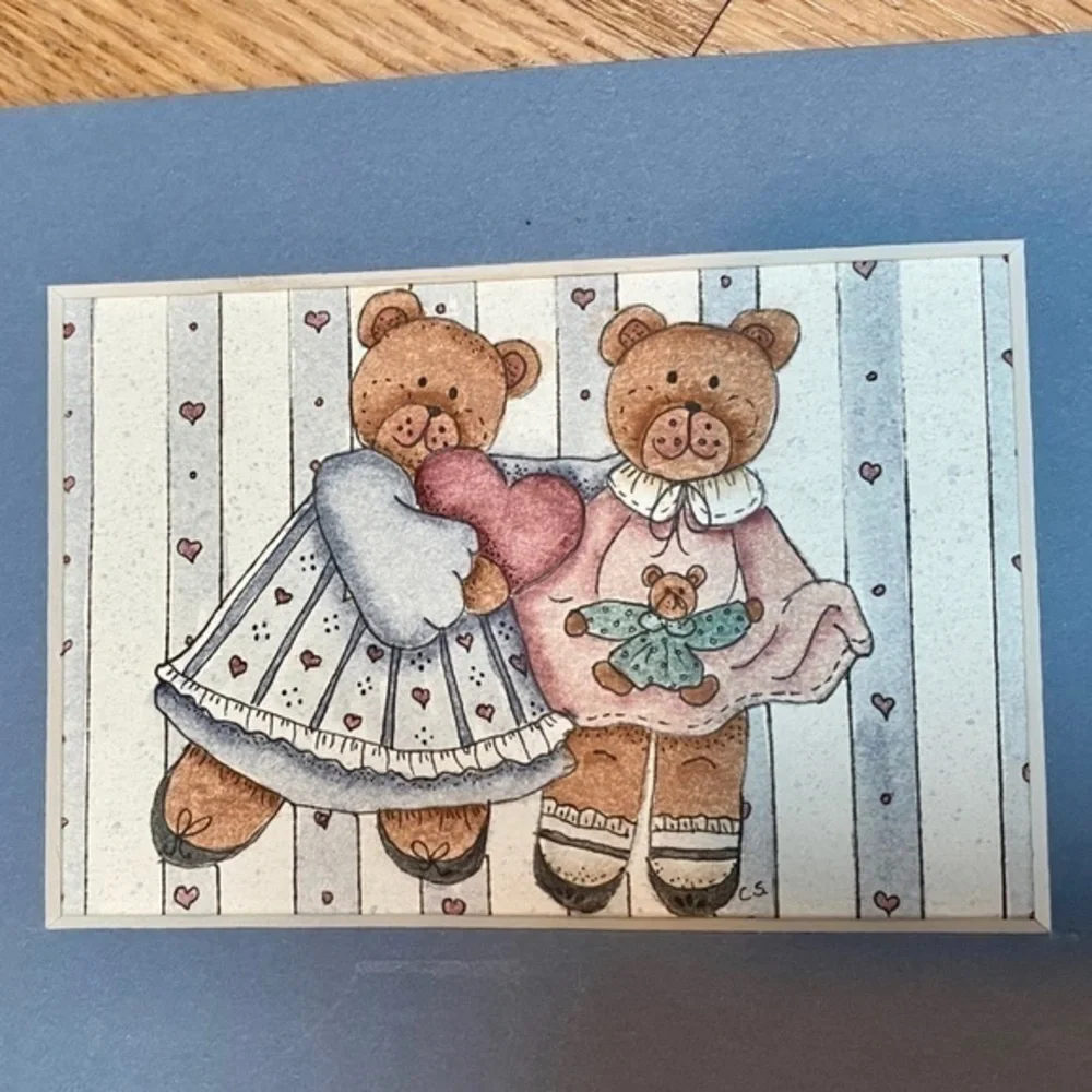 Y2K Vintage! Two Hand Painted Artwork Matted Signed By Artist